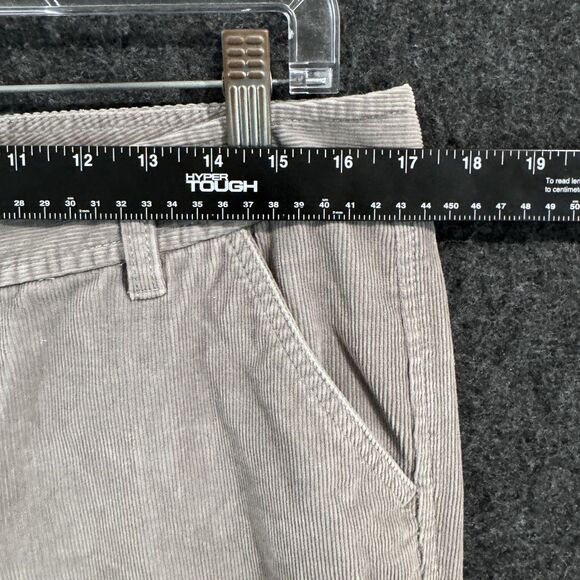 Eddie Bauer Pants Womens 10 Gray Corduroy Wide Leg Casual Stretch Trousers - Picture 4 of 10